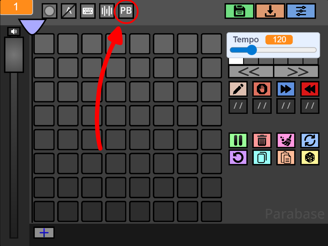 Parabase Tempo and BPM Button